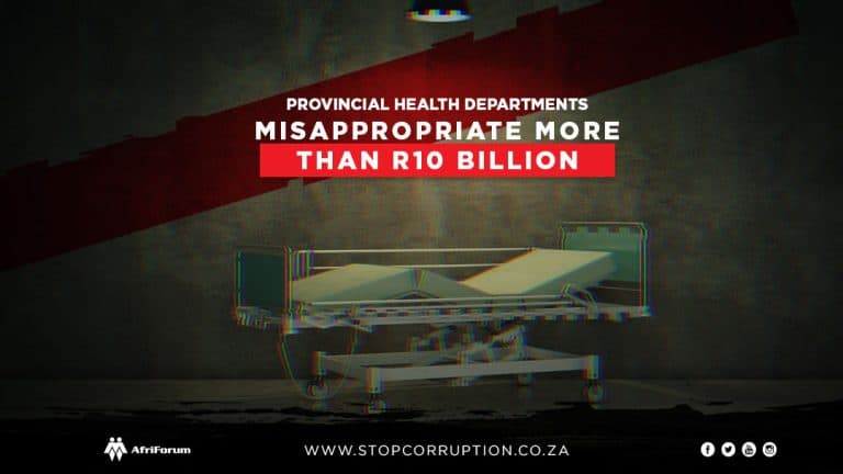 AfriForum lays charges after provincial health departments waste more than R10 billion
